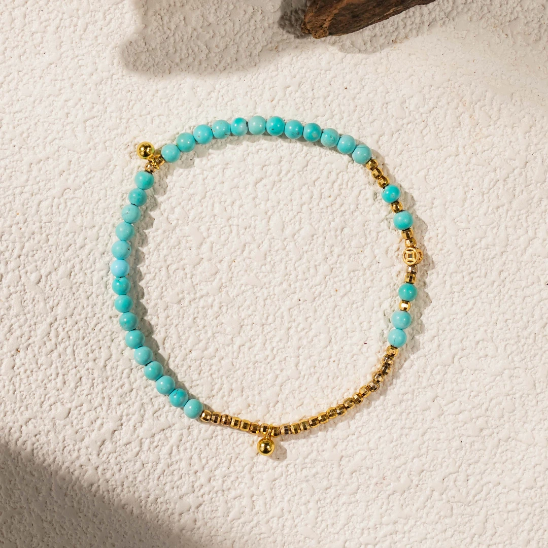 【3百万绿松手链】绿松石925银手链（天然珠宝多样性发其一）