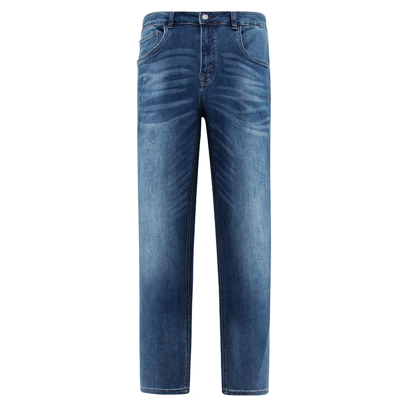 RN45瑞诺男士春秋厚度牛仔裤 棉中腰修身商务休闲长裤