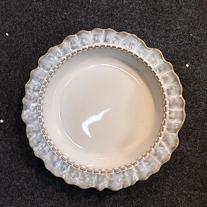 瓷片微瑕烟兰浅盘两个一组