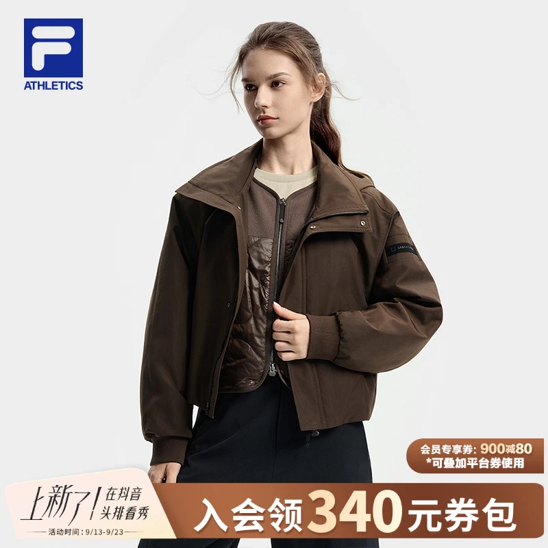 Fila/斐乐女子秋冬新款时尚保暖运动休闲棉服两件套A11W548902F