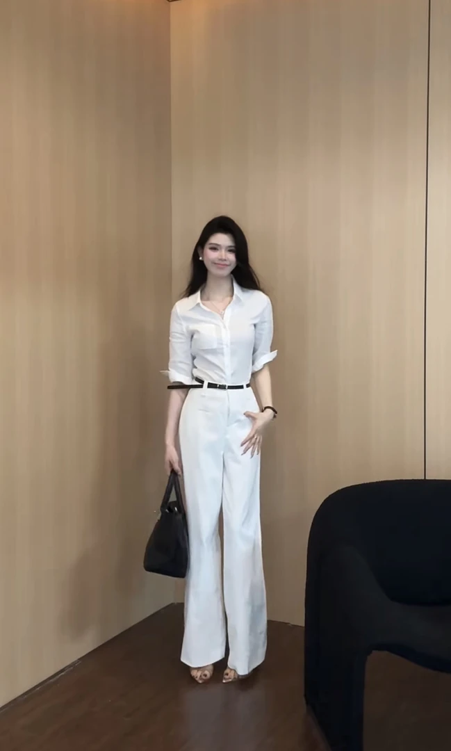 【梦里千帆】高级感通勤衬衫加裤子套装0888款裤子0889（不含腰带）