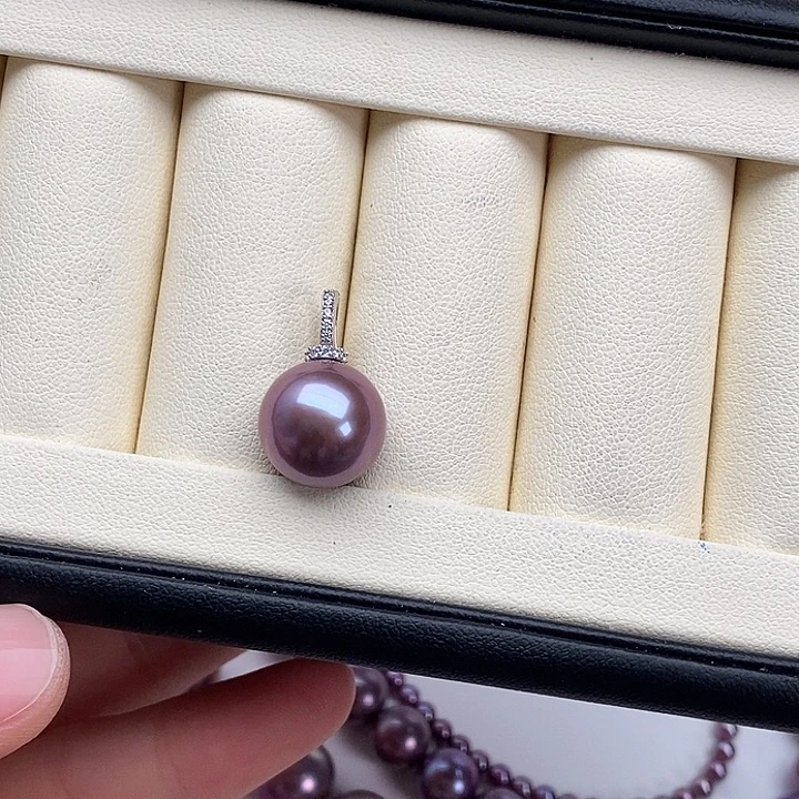 淡水珍珠银S925镶嵌颈饰