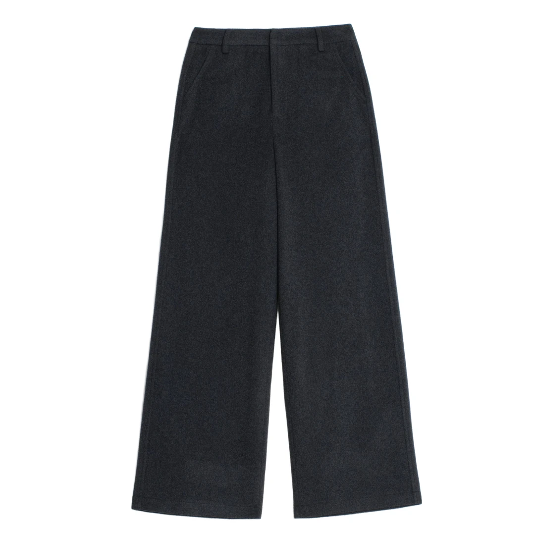 兰叁  山羊绒显瘦直筒休闲百搭绵羊毛秋冬裤子 WS03-3068