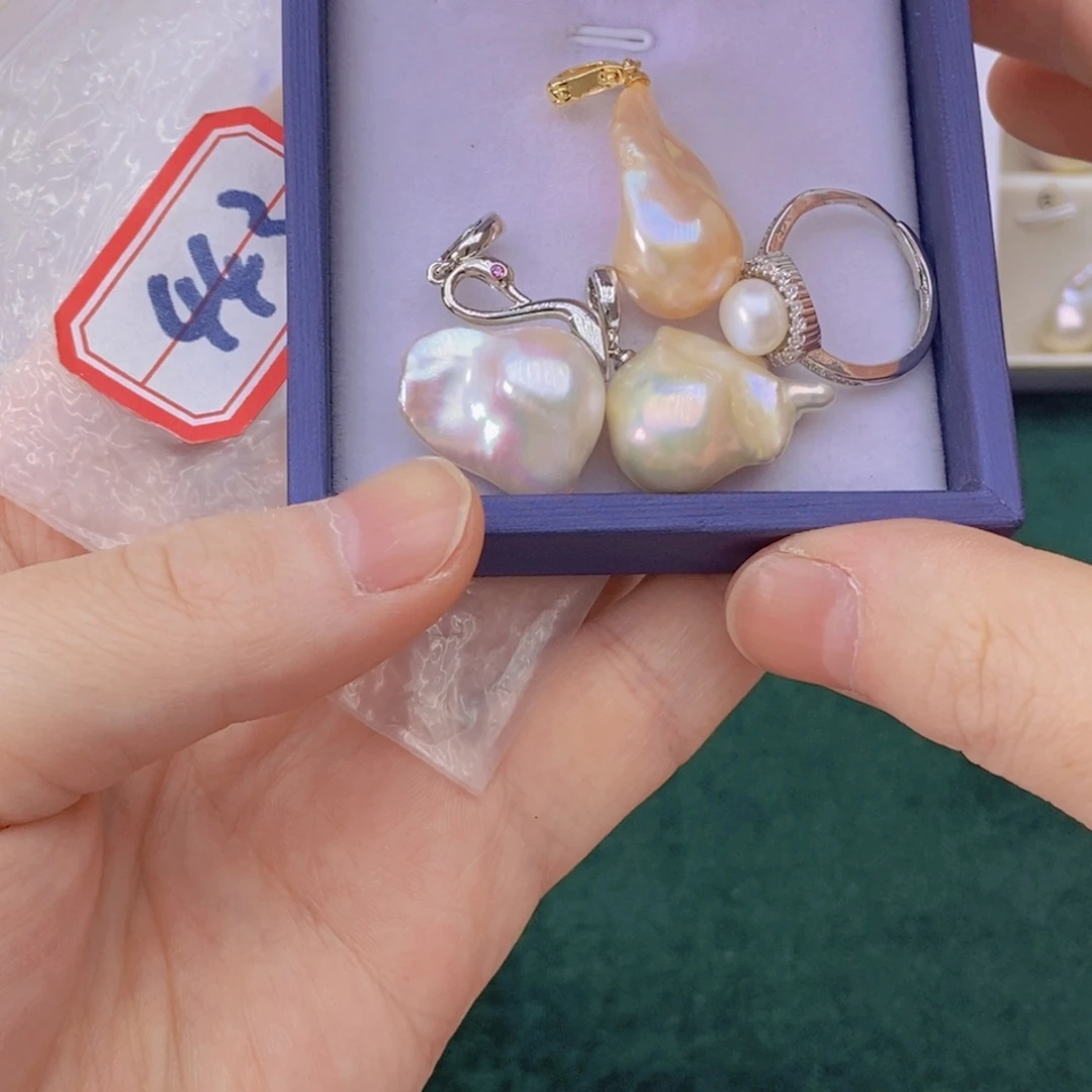 银S925镶嵌颈饰淡水珍珠