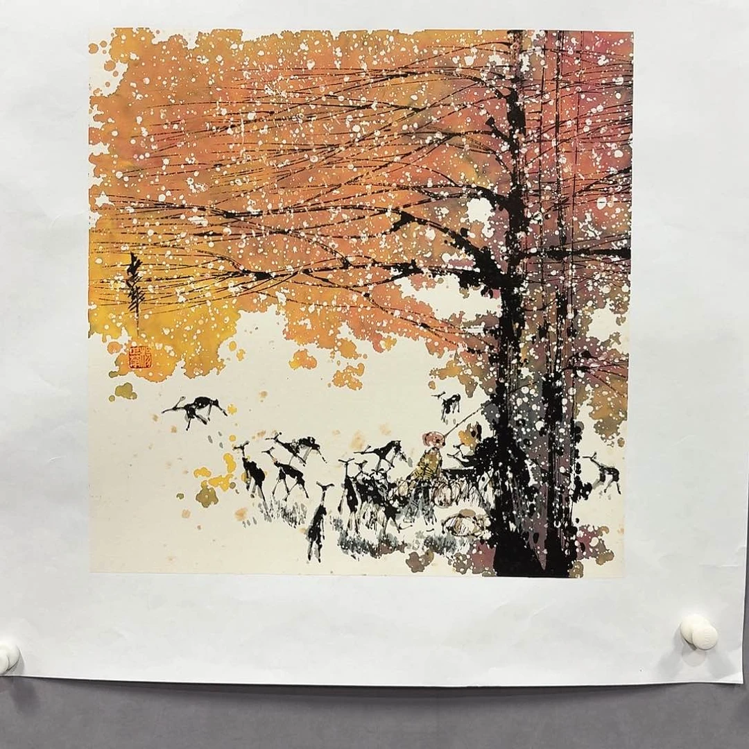 国画亲笔手绘放心去藏