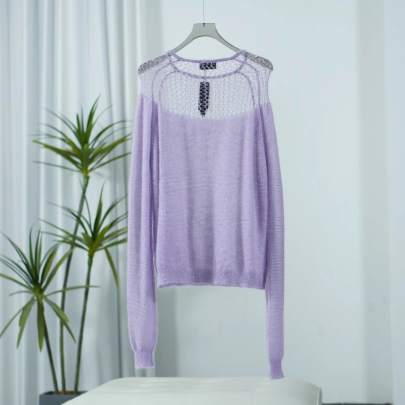 尚系列  Z1343-5  女装时尚性感针织毛衣紫色1806405