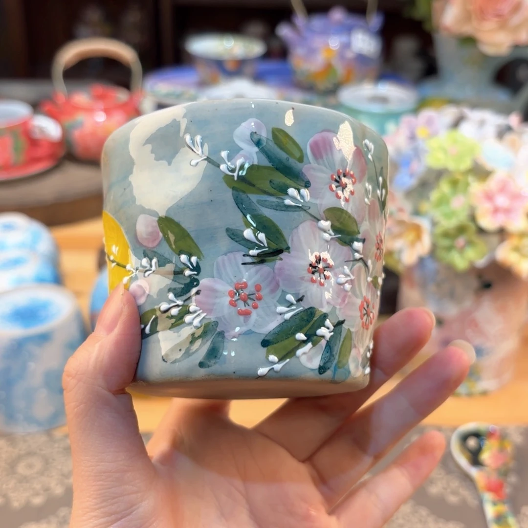 景德镇手绘高温釉下彩陶瓷茶具