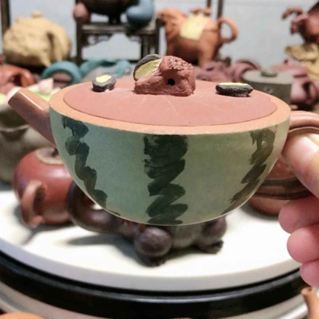 【闪购商品】茶壶紫砂130C半个瓜仿生