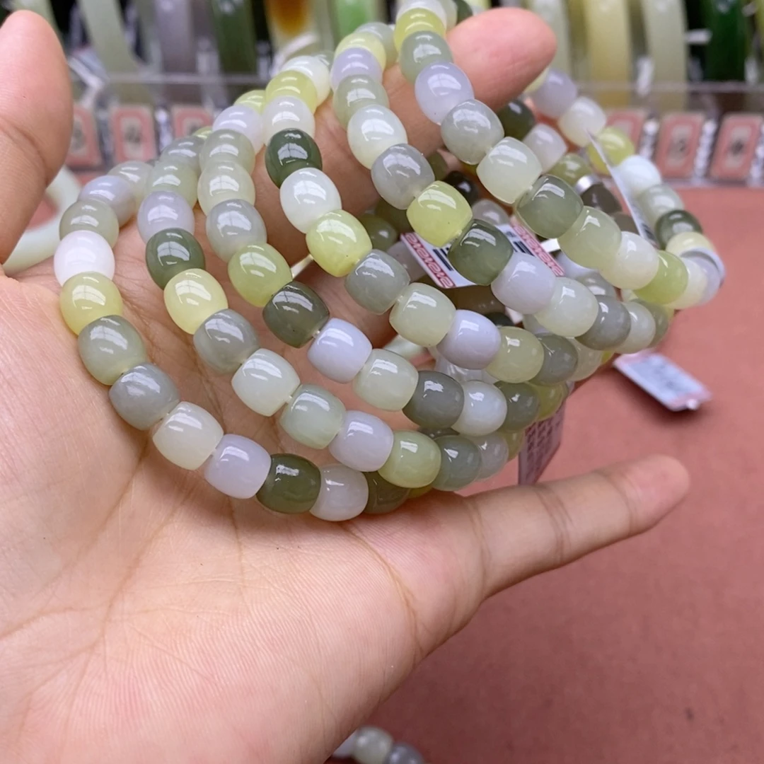 和田玉未镶嵌手串卡8