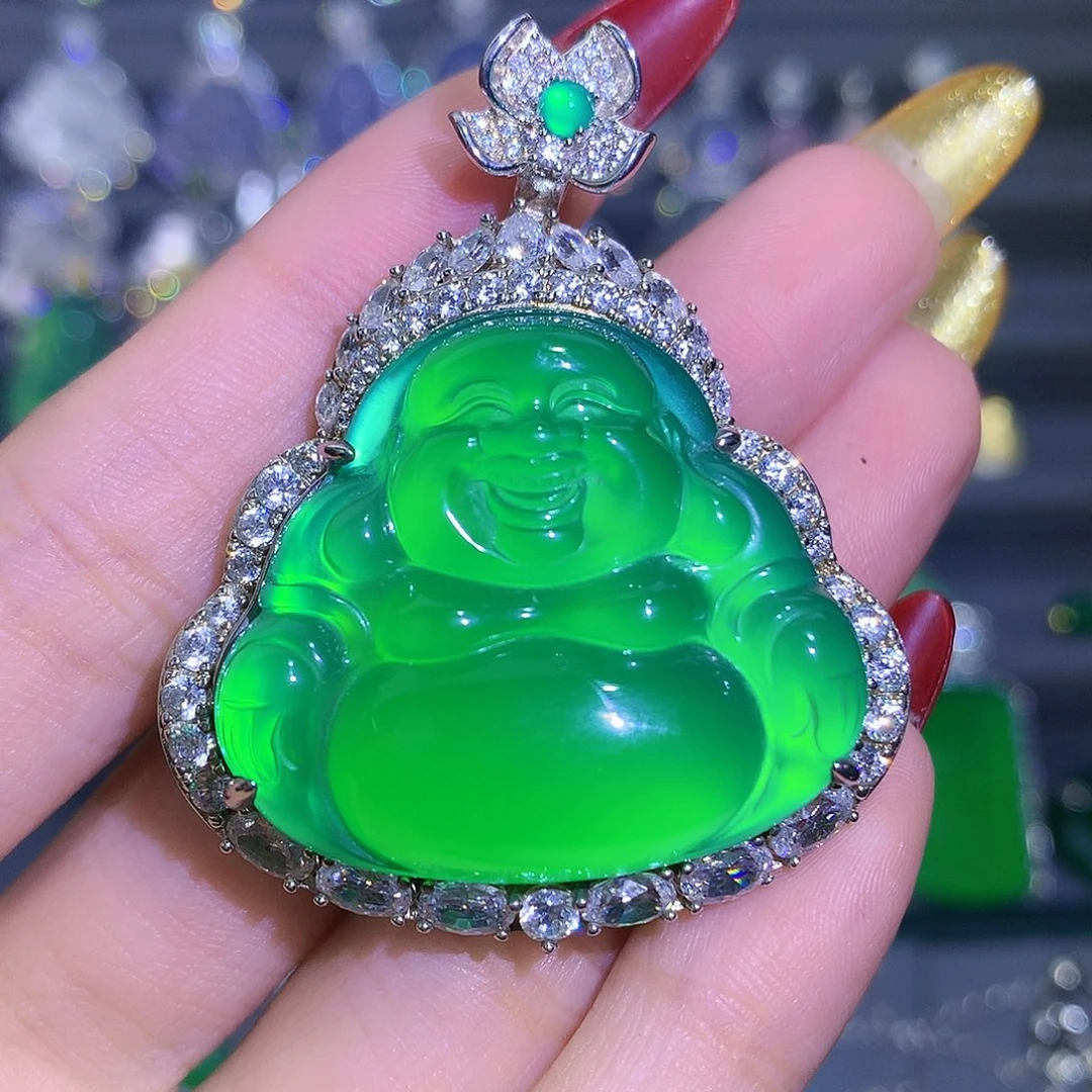 银S925镶嵌吊坠(不含链)玛瑙/玉髓叮*