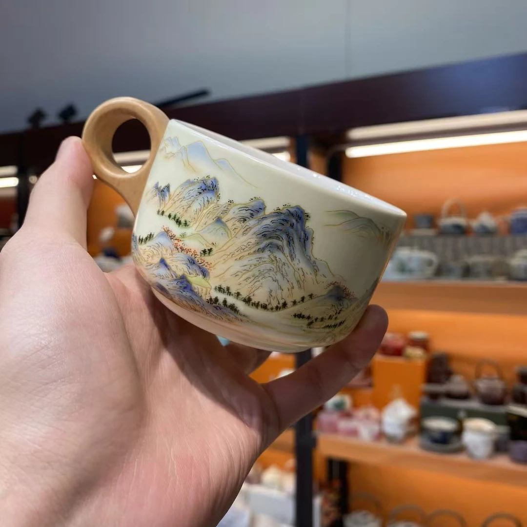 友名 黄汝千里江山咖啡杯-哑光-6190（直播专享）