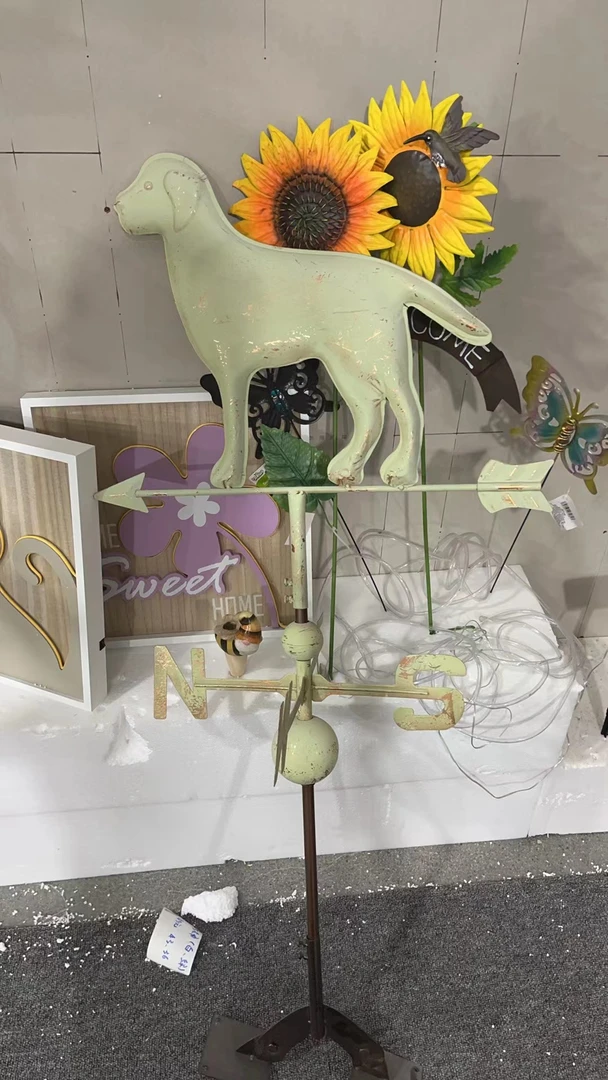 狗狗风向标花园摆件