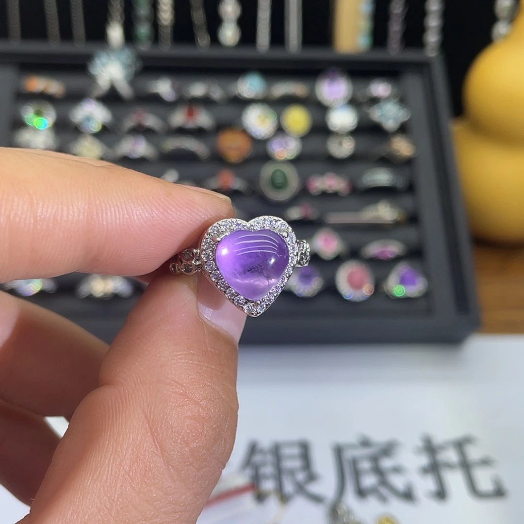 紫晶珠宝半成品未镶嵌