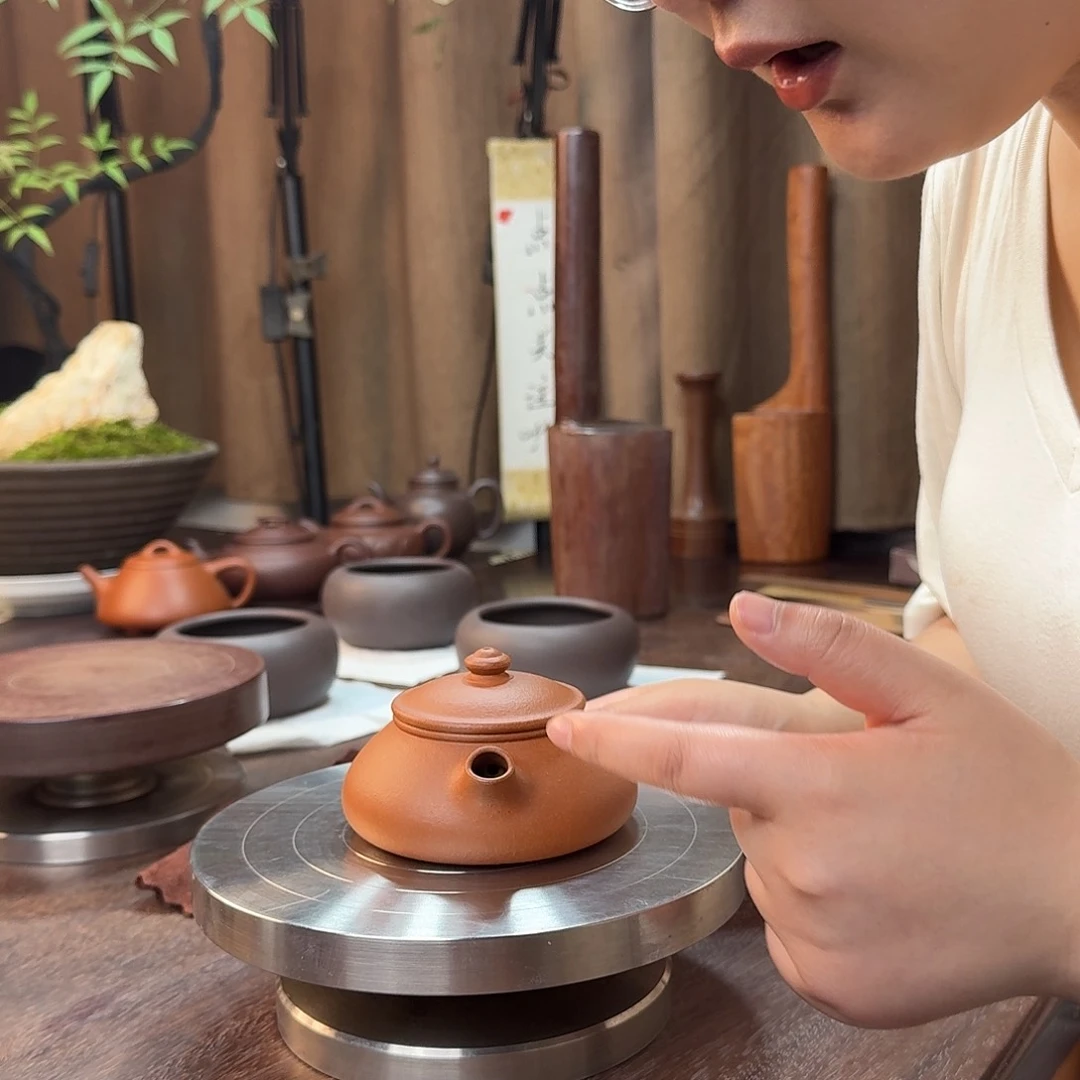 紫砂壶团泥半手工鱼趣寒江