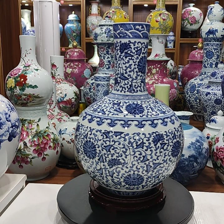 用***0瓷片景德镇陶瓷青花瓶