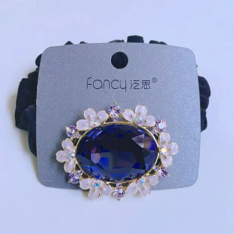 韩国优雅奥钻水晶花朵发绳森系水晶头绳扎头发网红橡皮筋发圈头饰