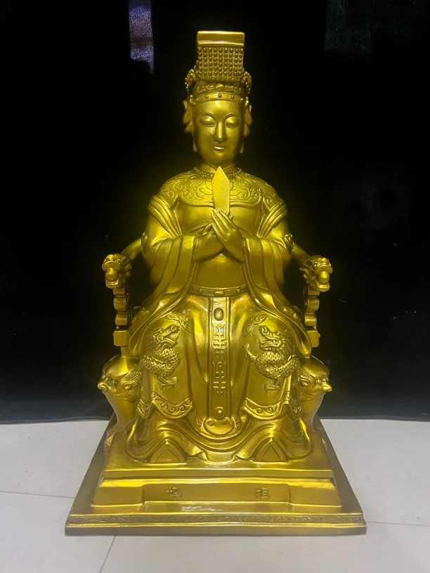 妈祖摆件神像佛像海神娘娘铜像家居工艺品船员海员渔民供奉装饰品