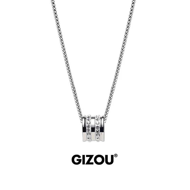 钛钢项链 王一博同款镶钻小蛮腰项链男女高级感潮流轻奢锁骨链