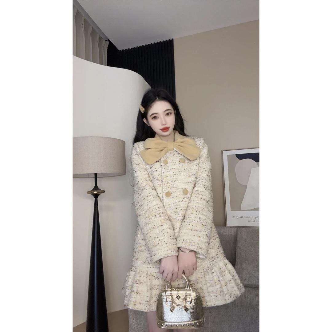 WY【温莎之恋羽绒外套】原创设计师女装90白鸭绒法式复古日常可穿