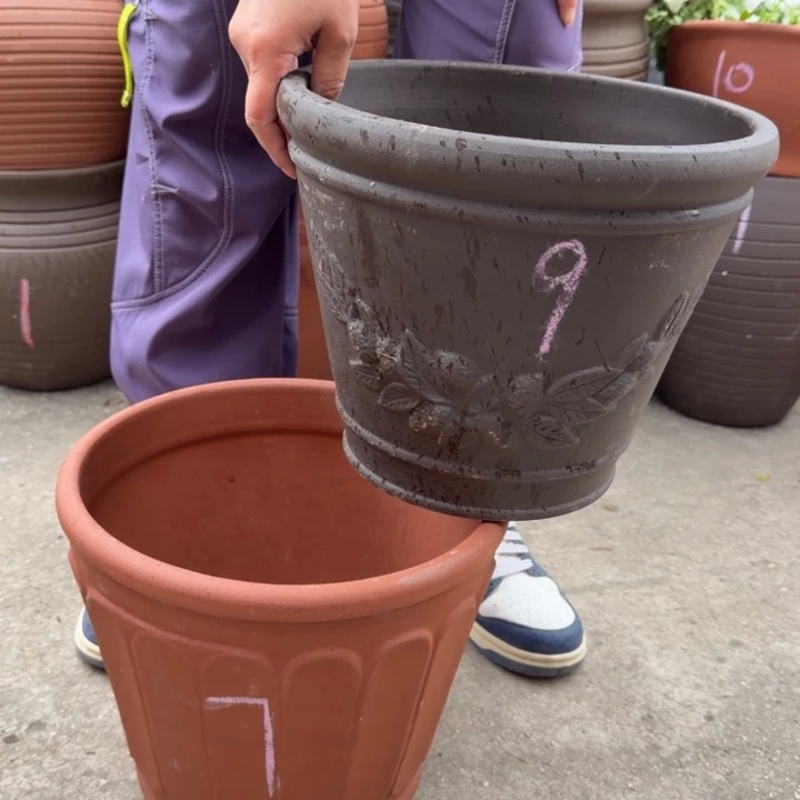 紫砂花盆口30高25宜兴紫砂