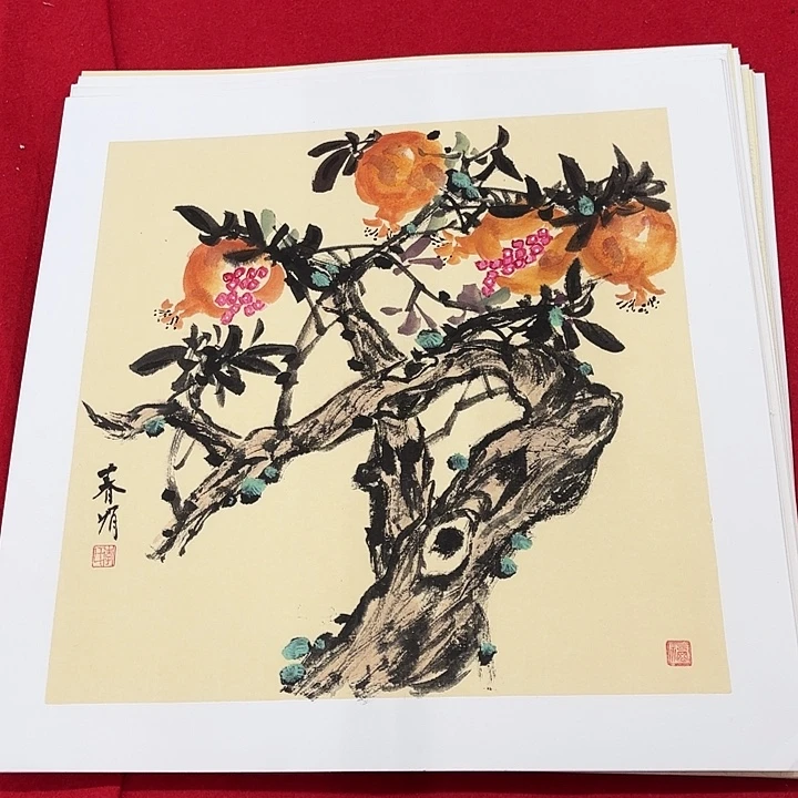 国画花鸟等图案和50.50