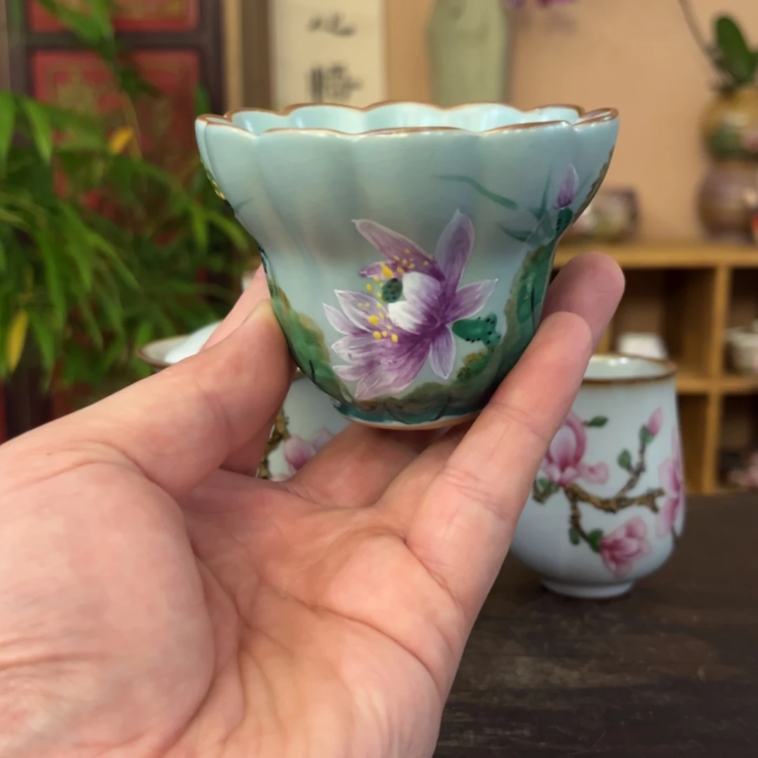 柴烧纯手工手绘陶瓷