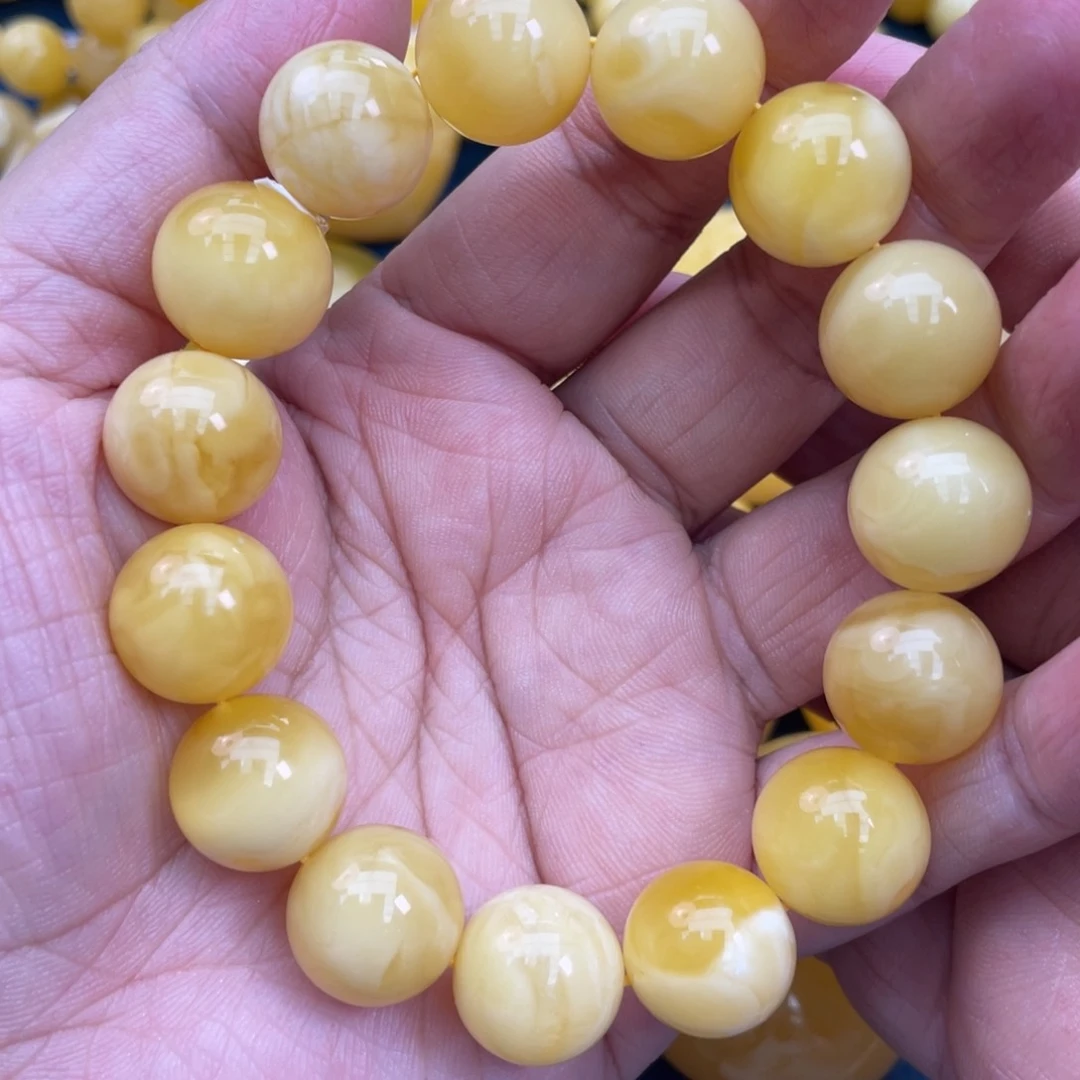 琥珀裸石未镶嵌琥珀蜜蜡14m m