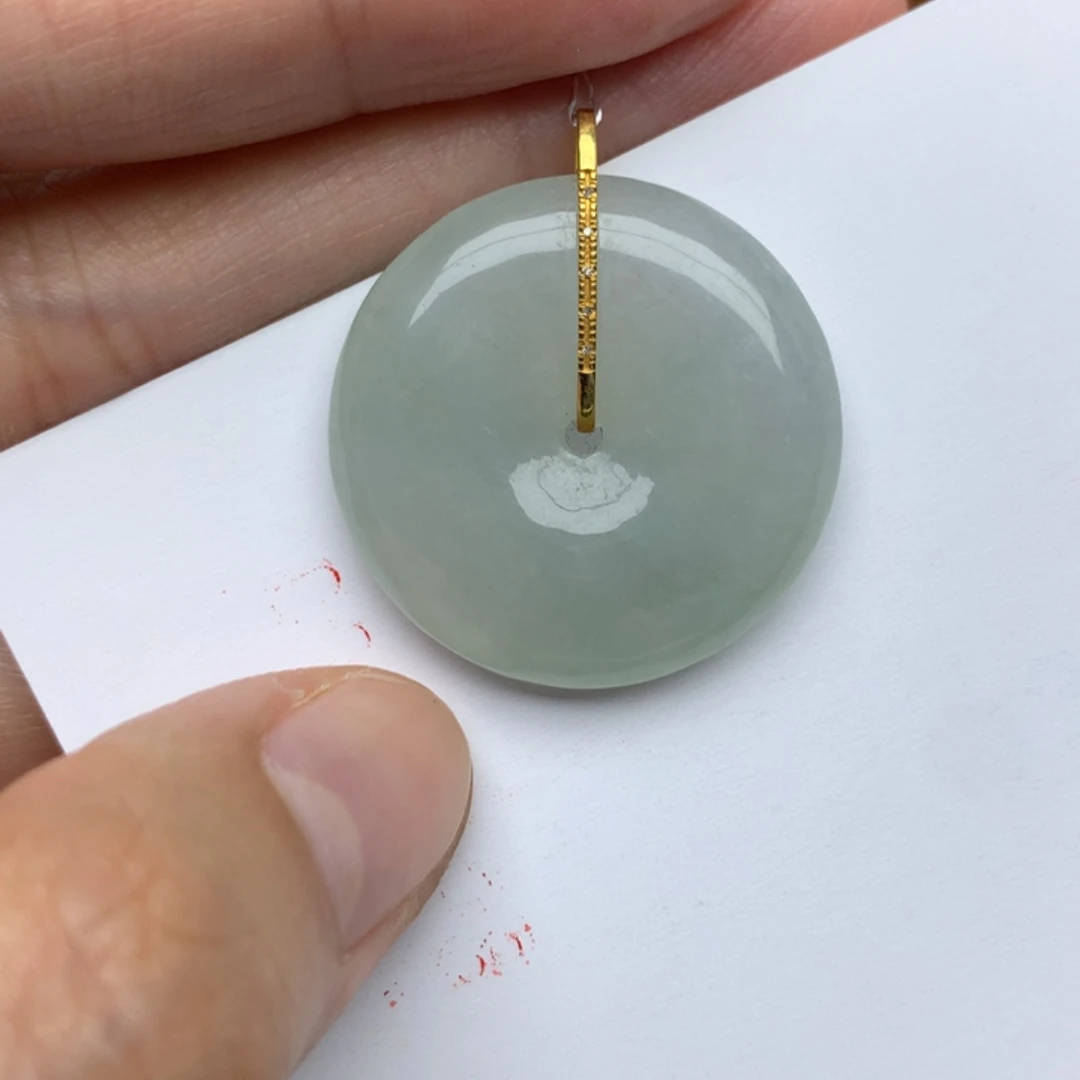 颈饰18K金镶嵌翡翠
