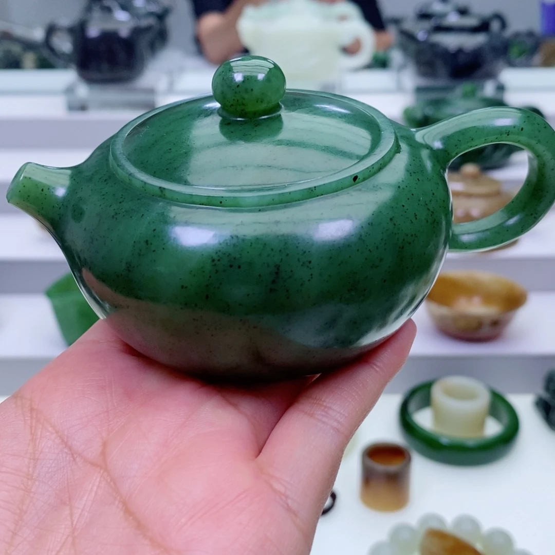 ****️未镶嵌和田玉摆件茶壶