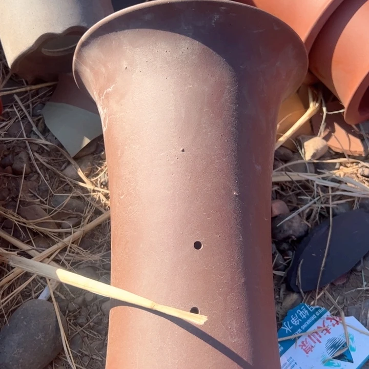 红陶紫砂兰花盆微瑕