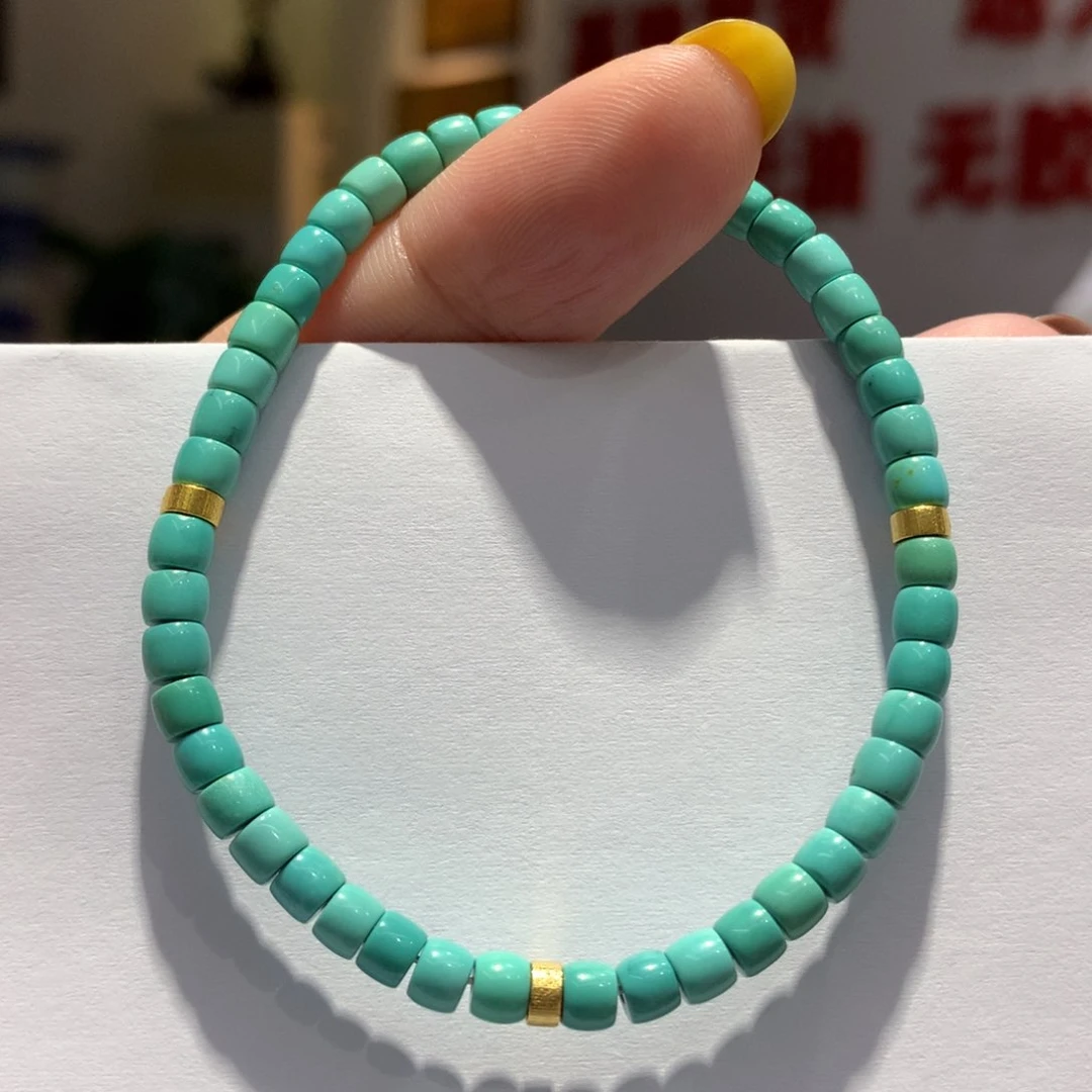 18K金镶嵌绿松石单圈