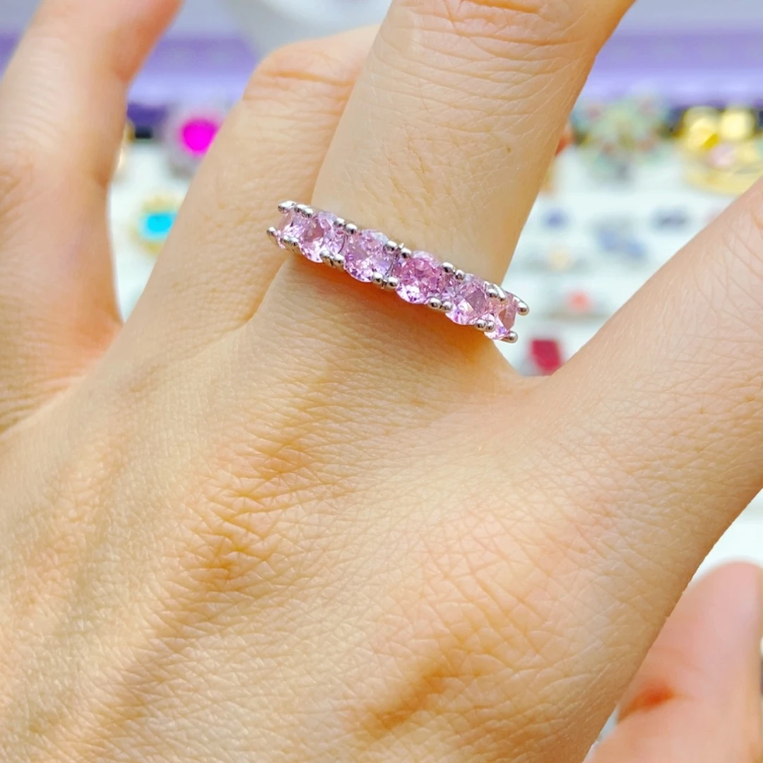 戒指彩色蓝宝石未镶嵌