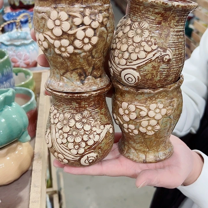 有孔.凑满10元发货多肉陶瓷花盆！