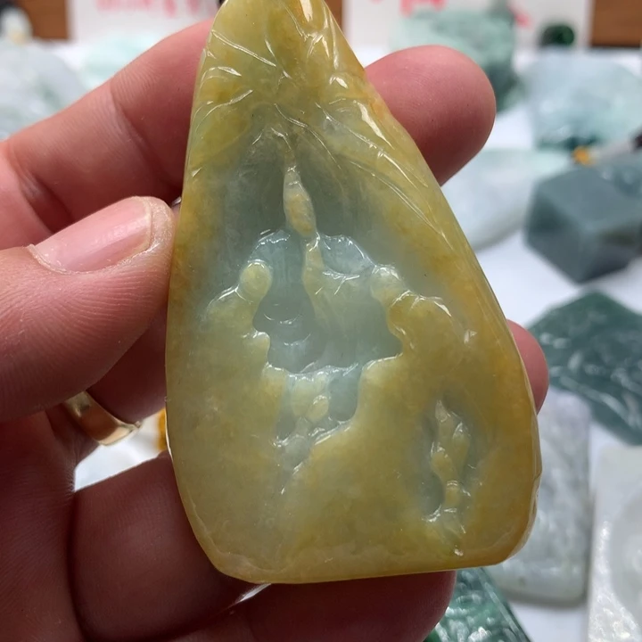颈饰未镶嵌翡翠保真天然a货翡翠