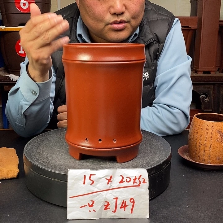 紫砂花盆货号一只ZJ49