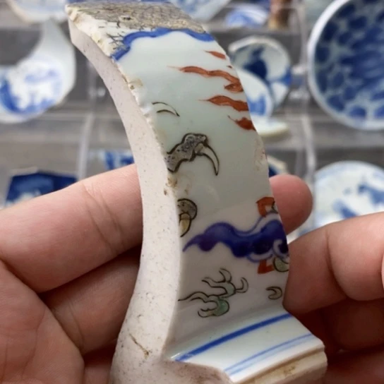 瓷片现代瓷器青花瓷片