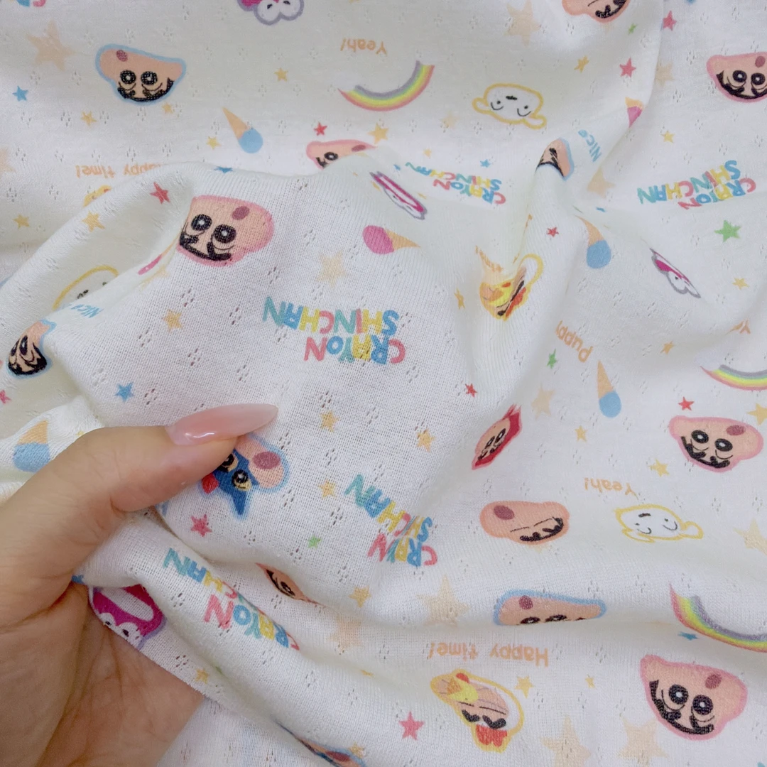 656夏季纯棉a类小卡通系列提花针织布料diy手工面料