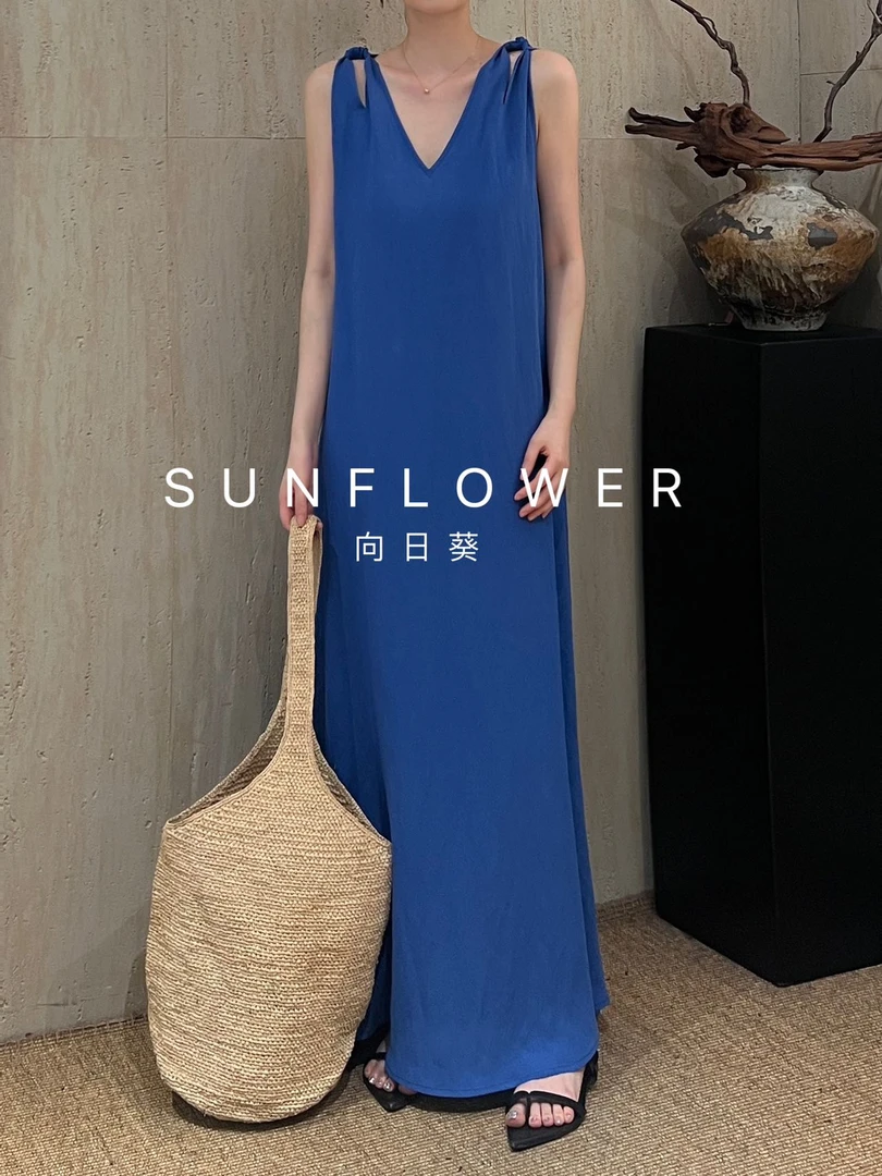 SUNFLOWER度假风V领显瘦连衣裙 3310（福福）