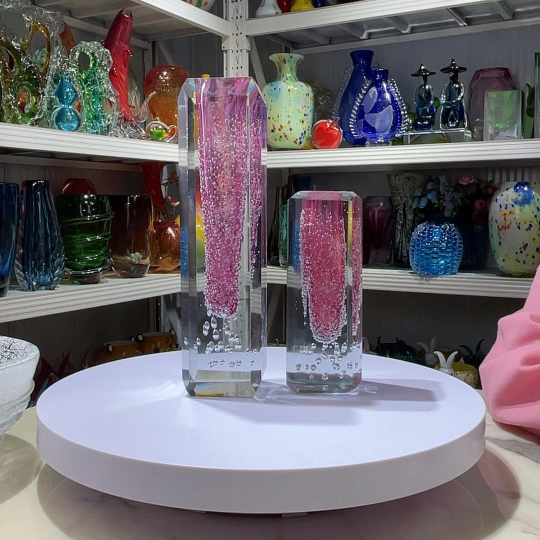 琉璃金红色花器……微瑕……