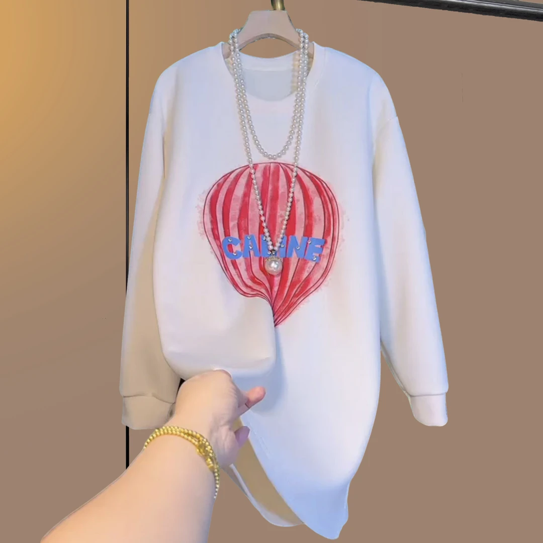 早秋季大码女装胖妹妹洋气遮肉显瘦宽松百搭短款上衣简约白色大衫