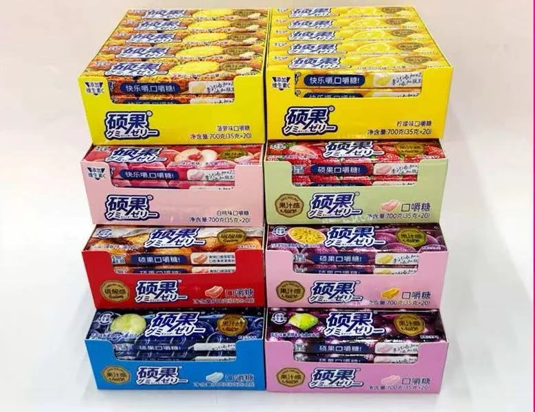 硕果混合水果味口嚼糖充气糖果休闲零食童年怀旧解馋糖果