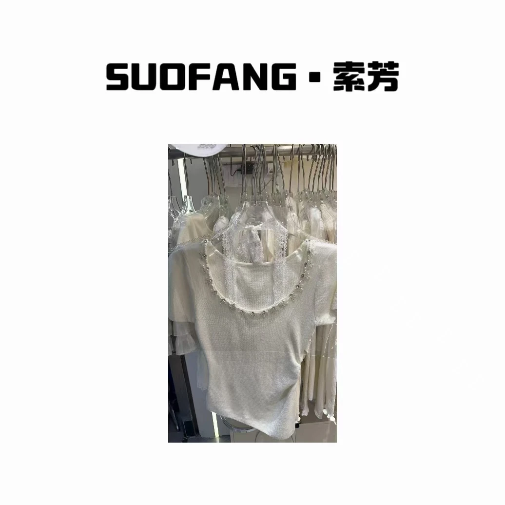 春季新款 重工高定钻领口上衣