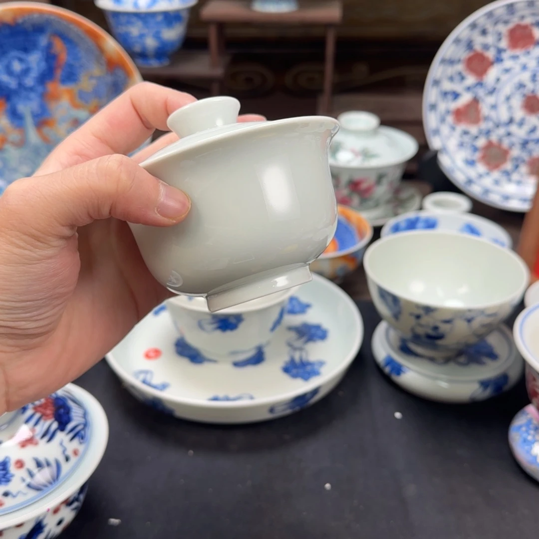 杯三****兜景德镇手工手绘陶瓷