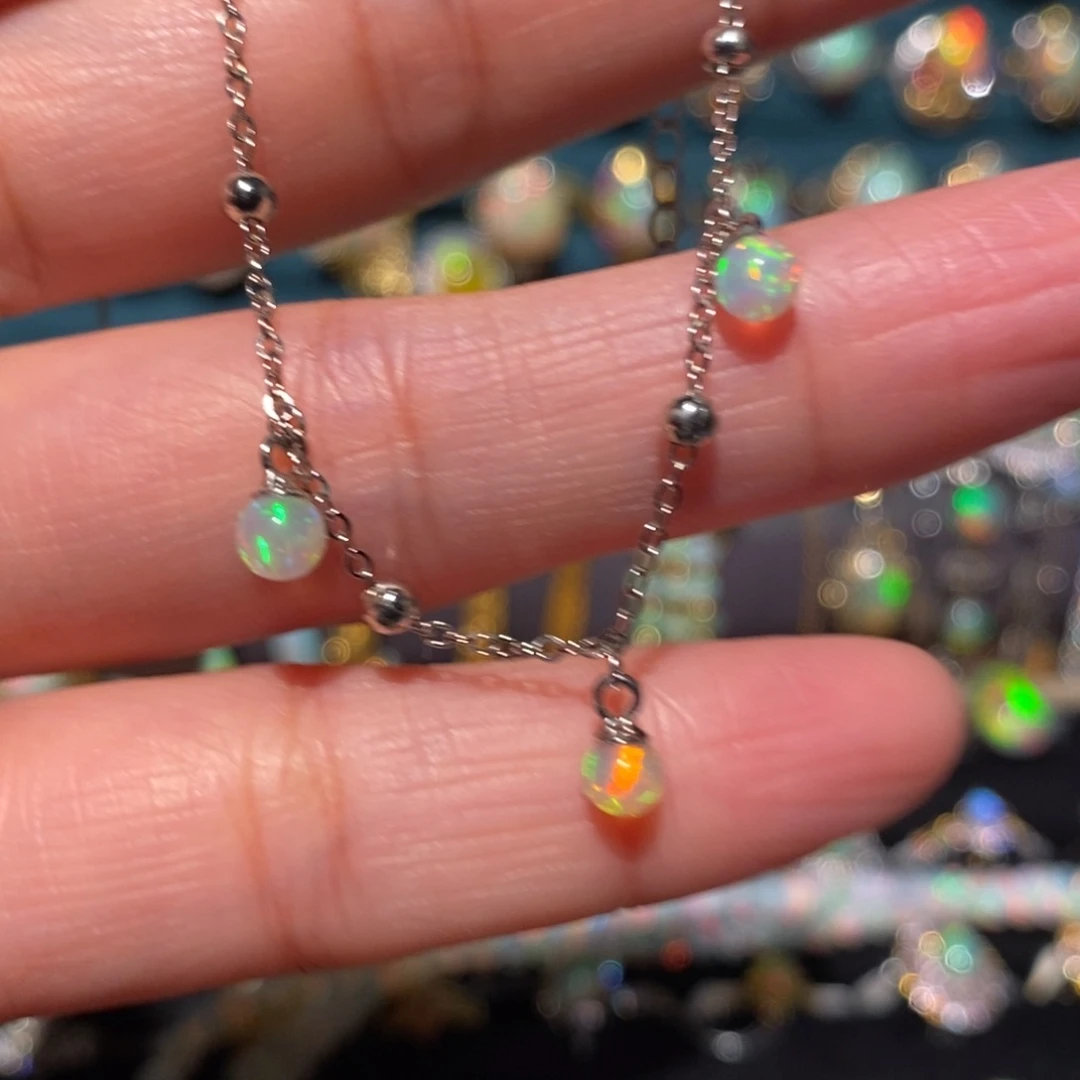 欧泊银S925镶嵌手链