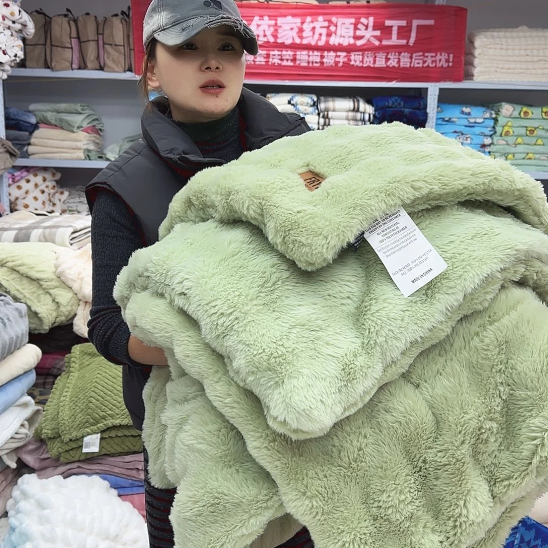 羊驼毛高货200.230托斯卡纳泡泡仿兔兔夹棉被