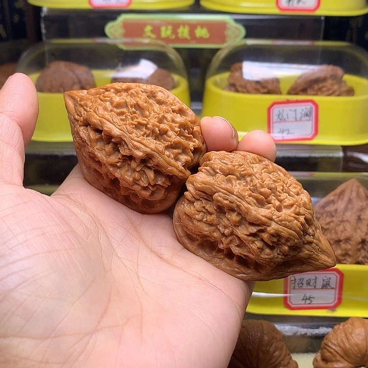 把件文玩核桃巅大古石