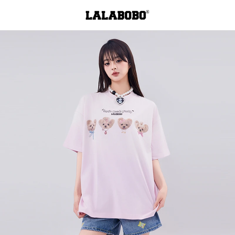 武汉LALABOBO新款萌宠狗狗图案T恤LBEB-WSDT64商场同款