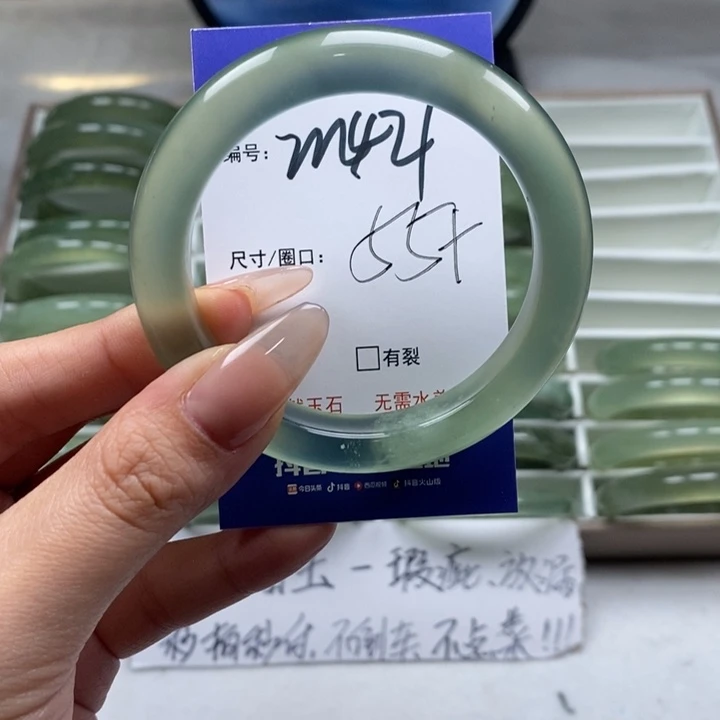 蛇纹石玉手镯未镶嵌甜*可