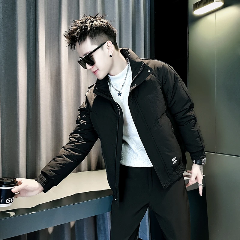 男士冬季棉服2025新款百搭简约外套高级感加厚保暖立领棉衣夹克潮