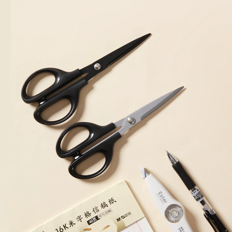 M&G/晨光（2把）ASS913W7剪刀180mm食品级黑刃办公家用学生手工裁缝